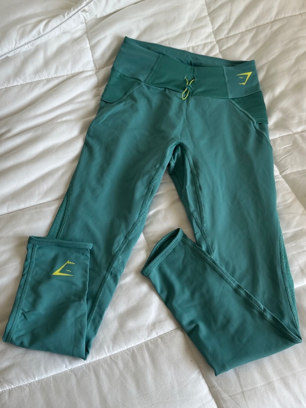 Gymshark running leggings teal blue